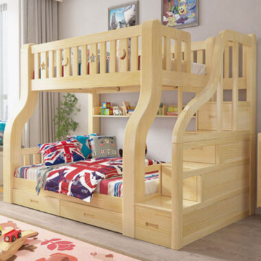 bedroom mother and baby wooden bunk beds upper lower design