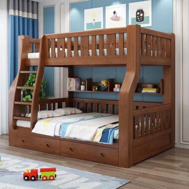 bedroom mother and baby wooden bunk beds upper lower design