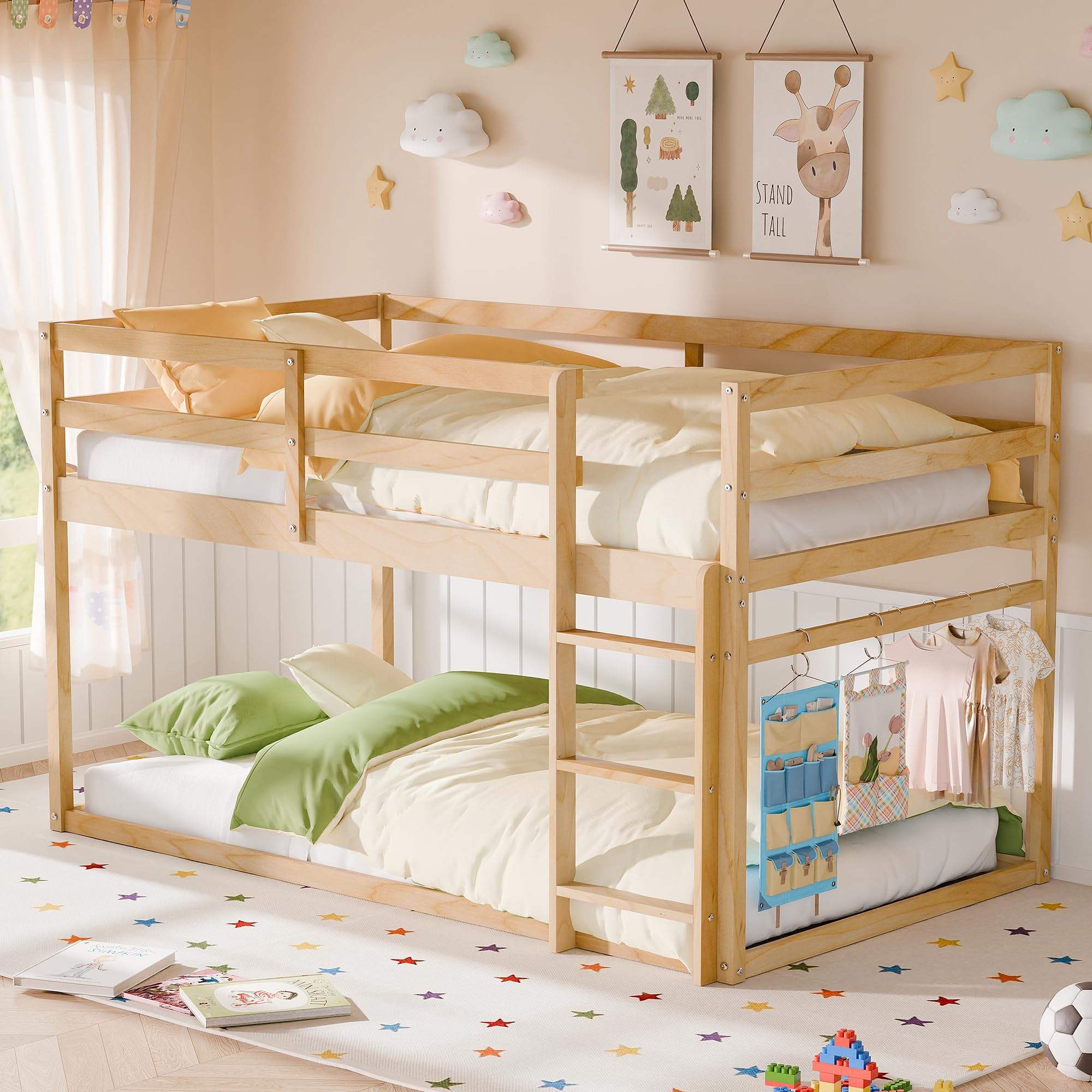 modern professional kids wooden bunk beds for bedroom
