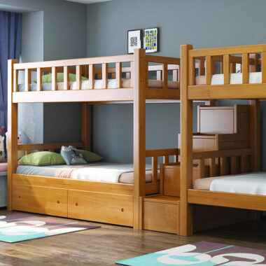 Modern wooden bunk beds for adults and kids bedroom furniture
