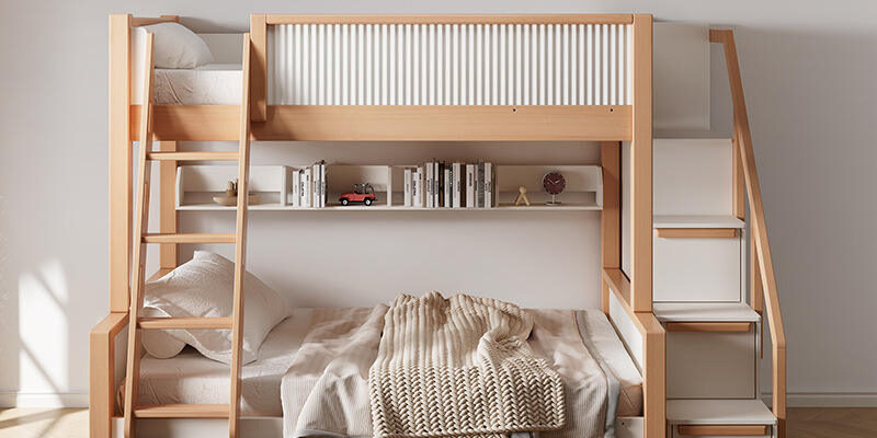 Wooden bunk beds suitable for adults and kids bedroom furniture
