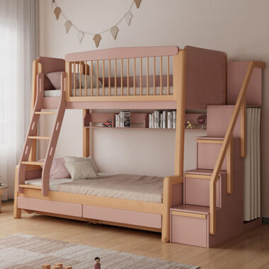 Wooden bunk beds suitable for adults and kids bedroom furniture
