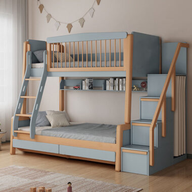 Wooden bunk beds suitable for adults and kids bedroom furniture