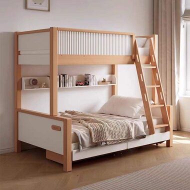 Wooden bunk beds suitable for adults and kids bedroom furniture