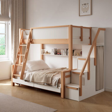 Wooden bunk beds suitable for adults and kids bedroom furniture